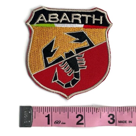 Abarth Fiat Italy Scorpion Large Logo Embroidered Patch - Picture 3 of 4
